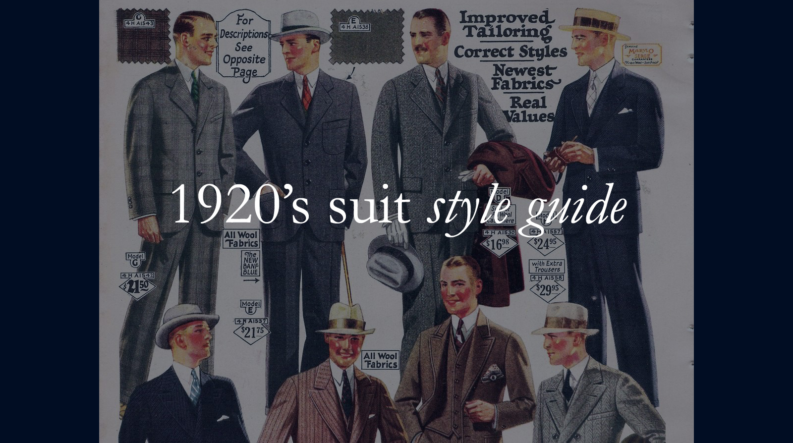 1920's mens suit style guide